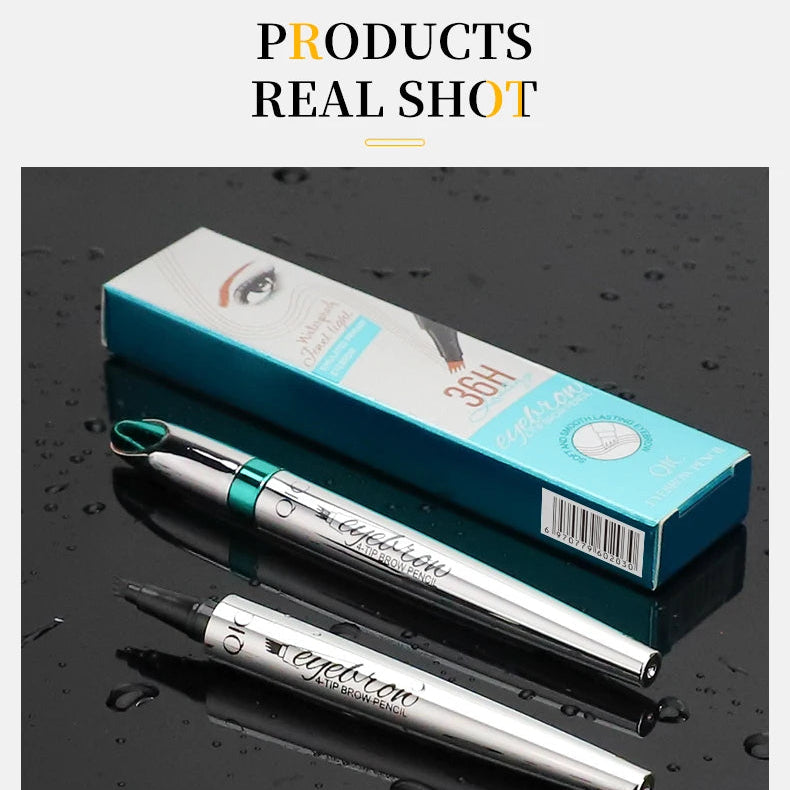 Veyraza 4-Tip Brow Pen – Natural Microblading Effect, Waterproof