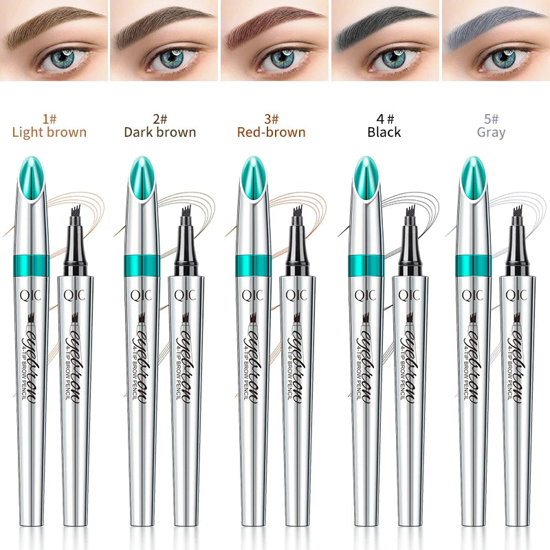 Veyraza 4-Tip Brow Pen – Natural Microblading Effect, Waterproof